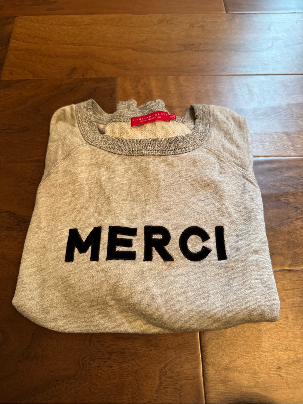 n:Philanthropy Montreal Merci Frayed Sweatshirt - Picture 3 of 9